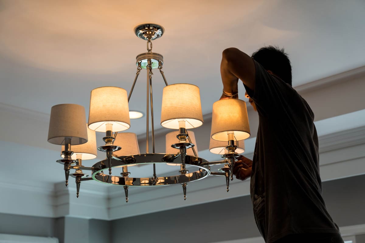 Chandelier Installation in Cleveland, OH. Hometown Electrical Doctor